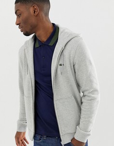 Худи серого цвета с фирменной лентой Lacoste - Серый