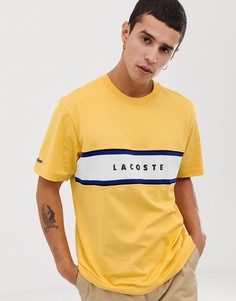 Футболка горчичного цвета с логотипом Lacoste - Желтый