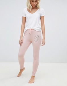 Пижамные брюки скинни Superdry - Розовый
