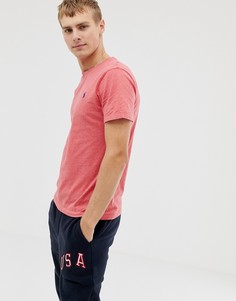 Красная меланжевая футболка с круглым вырезом Polo Ralph Lauren - Красный