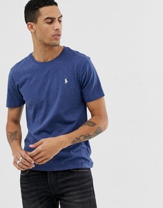 Синяя меланжевая футболка с круглым вырезом Polo Ralph Lauren - Синий