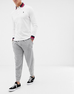 Серые меланжевые джоггеры с логотипом и кромкой манжетом Polo Ralph Lauren - Серый