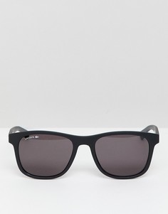 Черные квадратные солнцезащитные очки с матовой оправой Lacoste L884S - Черный