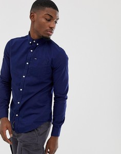 Приталенная оксфордская рубашка Superdry - Темно-синий