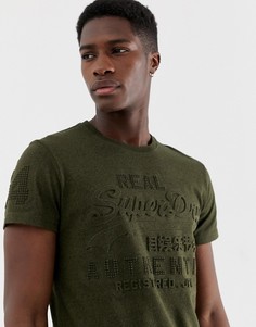 Темно-зеленая футболка Superdry Vintage authentic - Зеленый