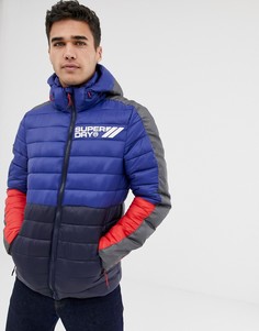 Синяя куртка колор блок Superdry Fuji - Синий