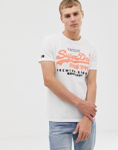 Белая футболка с логотипом Superdry Vintage - Белый