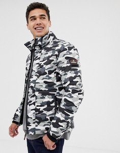 Черная уплотненная куртка с камуфляжным принтом Superdry - Черный