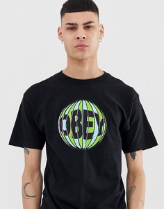 Черная футболка Obey Ball - Черный