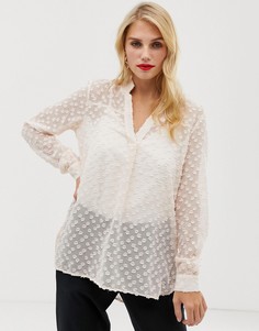 Прозрачная блузка French Connection Lucy - Розовый