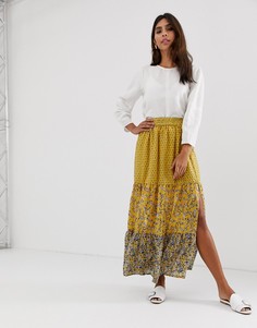 Юбка миди с цветочным принтом French Connection Savana - Желтый