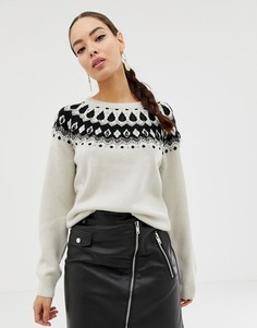 Джемпер с узором Фэйр-Айл French Connection - Кремовый