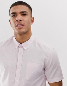 Льняная рубашка с короткими рукавами French Connection - Розовый