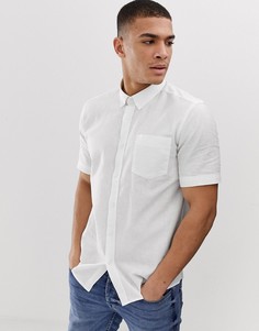 Льняная рубашка с короткими рукавами French Connection - Белый