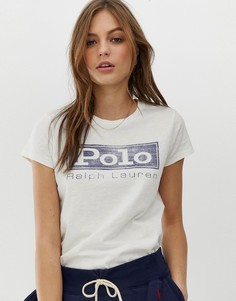 Футболка с логотипом Polo Ralph Lauren - Кремовый