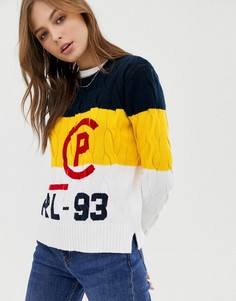 Джемпер колор блок с логотипом Polo Ralph Lauren - Мульти
