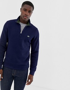 Темно-синий свитшот с короткой молнией Lacoste - Темно-синий