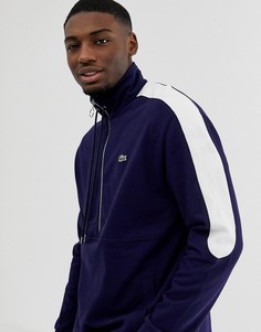 Темно-синий свитшот с короткой молнией Lacoste - Темно-синий