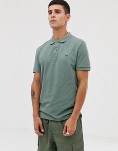 Зеленое узкое поло с логотипом Lacoste - Зеленый