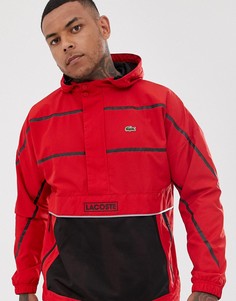 Красная куртка с логотипом и капюшоном Lacoste Sport - Красный
