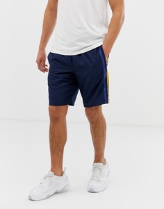 Шорты со шнурком и полосками Lacoste - Темно-синий