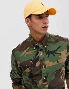 Желтая бейсболка с изображением в виде игрока в поло Polo Ralph Lauren - Черный