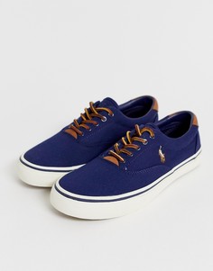 Темно-синие кеды с логотипом Polo Ralph Lauren Тhornton - Темно-синий