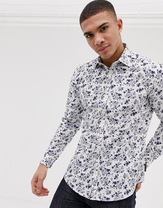 Приталенная рубашка с цветочным принтом French Connection - Синий