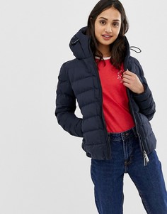 Дутая куртка с капюшоном Superdry Artic - Темно-синий