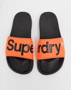 Оранжевые шлепанцы с логотипом Superdry - Оранжевый