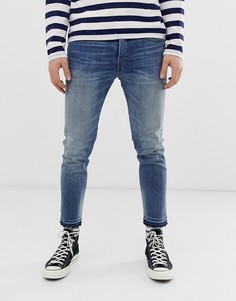 Укороченные стретчевые джинсы скинни в винтажном стиле с необработанной кромкой Polo Ralph Lauren Eldridge - Синий