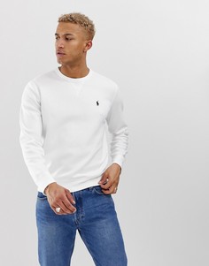 Белый свитшот с круглым вырезом и логотипом Polo Ralph Lauren - Белый