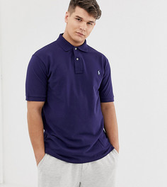 Поло темно-синего цвета из пике с логотипом Polo Ralph Lauren - Big & Tall - Темно-синий