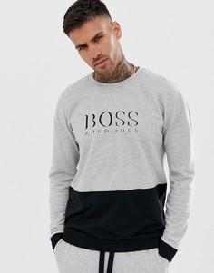 Серый свитшот с круглым вырезом BOSS bodywear Authentic - Серый