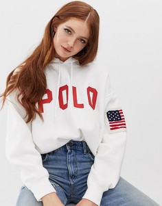 Худи с большим логотипом Polo Ralph Lauren - Белый