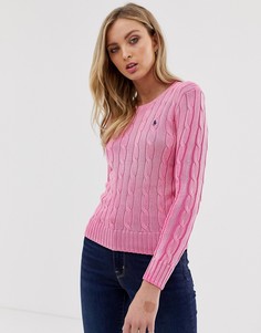 Джемпер с витым узором Polo Ralph Lauren - Розовый
