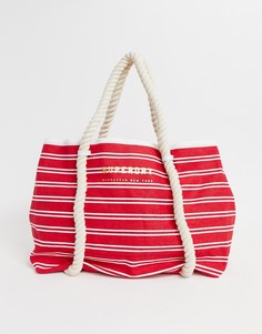 Пляжная сумка-тоут в полоску Superdry Bayshore - Красный