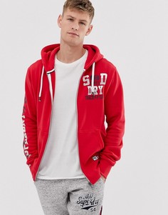 Худи на молнии с логотипом Superdry - Красный
