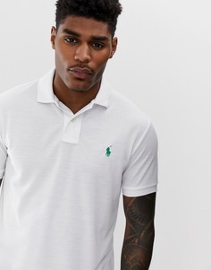 Белое поло из ткани пике Polo Ralph Lauren - Белый