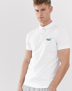 Футболка-поло из пике с логотипом Superdry classic - Белый