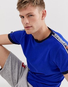 Футболка Superdry stadium ringer - Синий