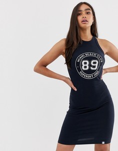 Облегающее платье с принтом Superdry Miami - Темно-синий
