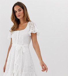 Платье мини с вышивкой ришелье French Connection Circeela - Белый