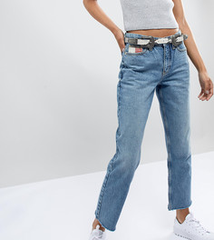 Ремень в стиле вестерн с двумя пряжками и эффектом змеиной кожи New Look - Черный