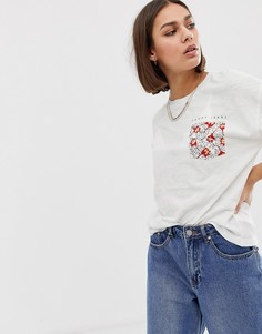 Футболка с карманом и цветочным принтом Tommy Jeans - Белый