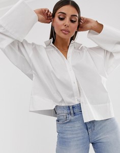 Рубашка с длинными рукавами и oversize-манжетами ASOS DESIGN - Белый