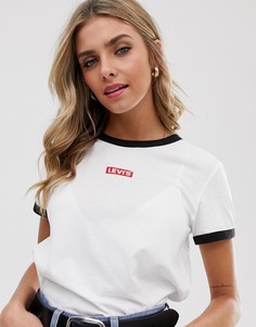Футболка с окантовкой и небольшим логотипом Levis - Белый Levis®