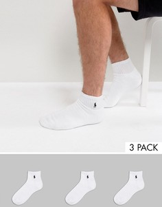 Набор из 3 пар белых спортивных носков Polo Ralph Lauren - Белый