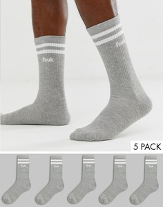 5 пар спортивных носков French Connection - Серый