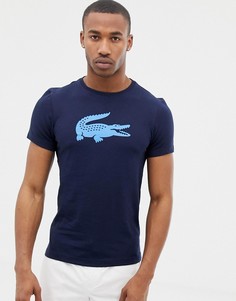Темно-синяя футболка с логотипом Lacoste Sport - Темно-синий